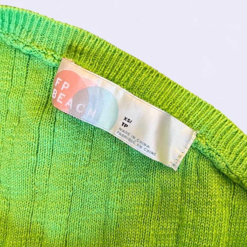 Green Free People one shoulder sweater - Picture 5 of 5